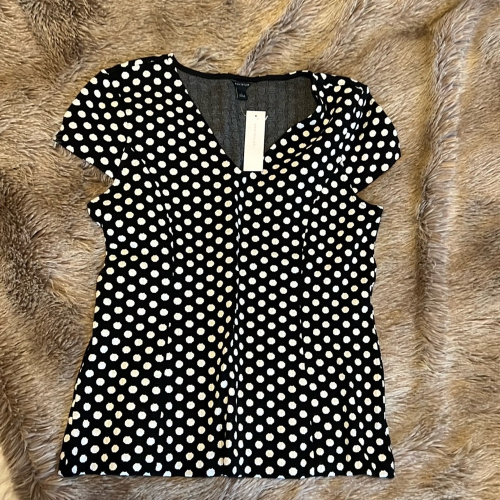 Loft polka dot top L
